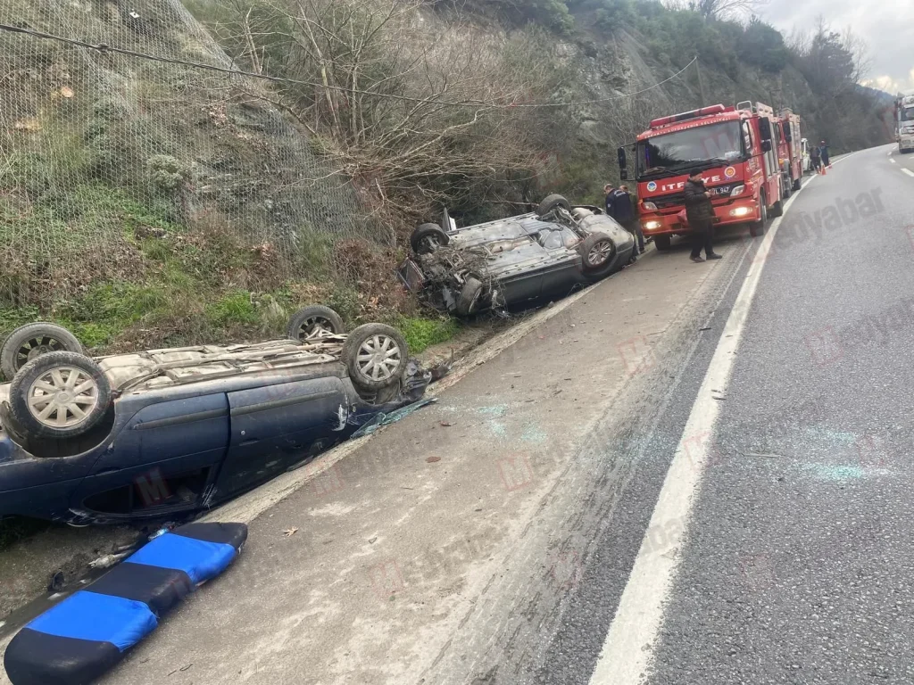 Geyve yolunda meydana gelen korkunç kaza