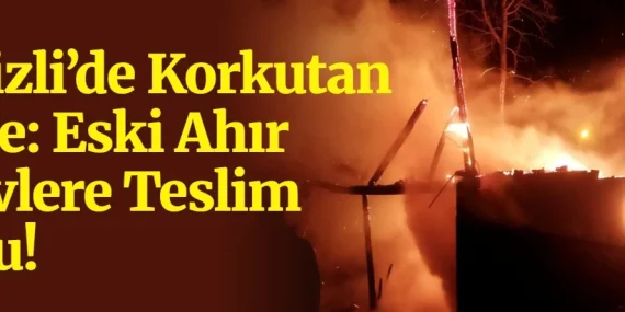 Ferizli’de Korkutan Gece: Eski Ahır Alevlere Teslim Oldu!