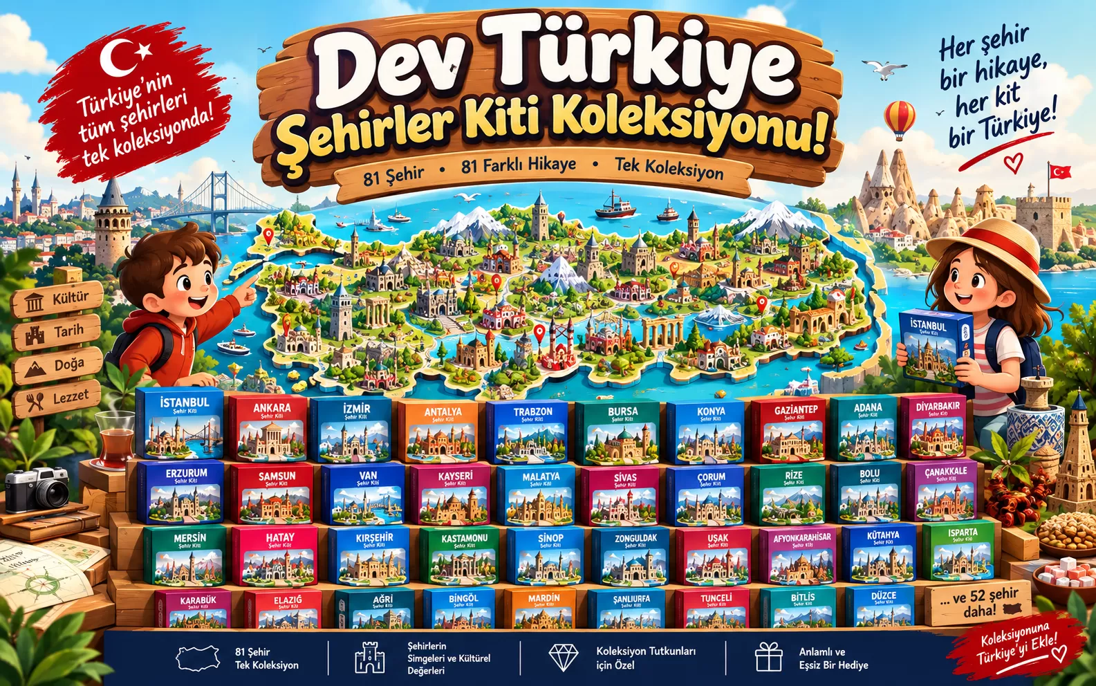 Dev Türkiye Şehirler Kiti Koleksiyonu 1 Dev Türkiye Şehirler Kiti Koleksiyonu